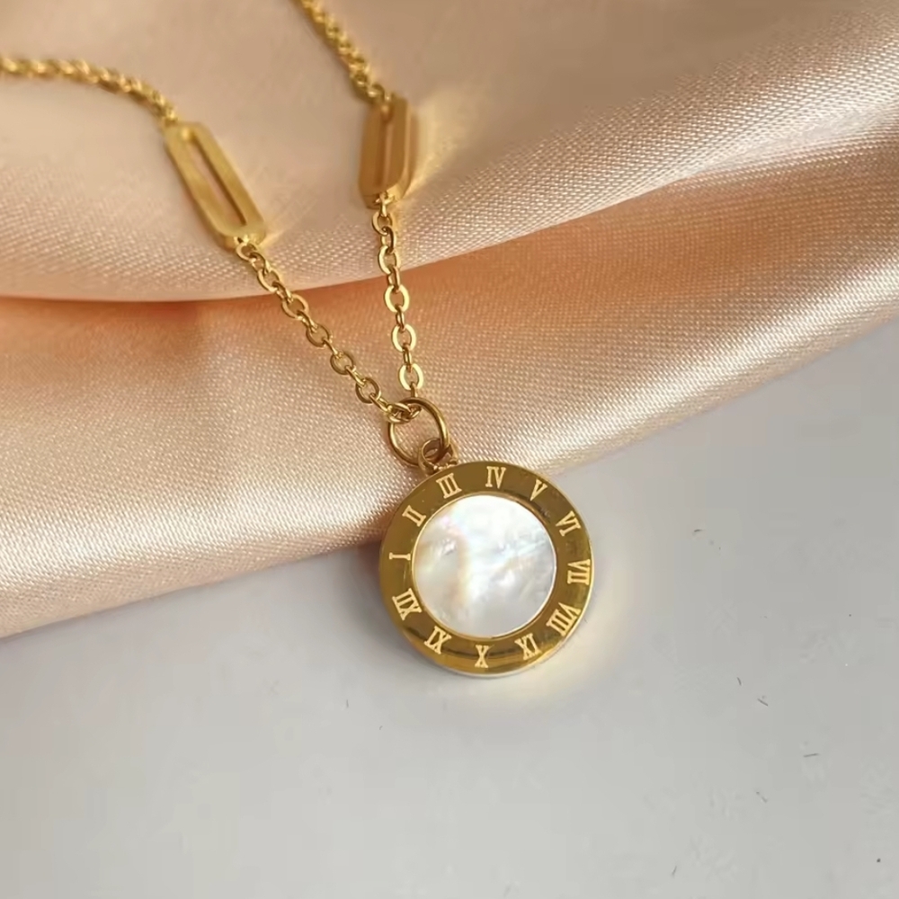 18 KT Gold Over Titanium Double Sided Necklace